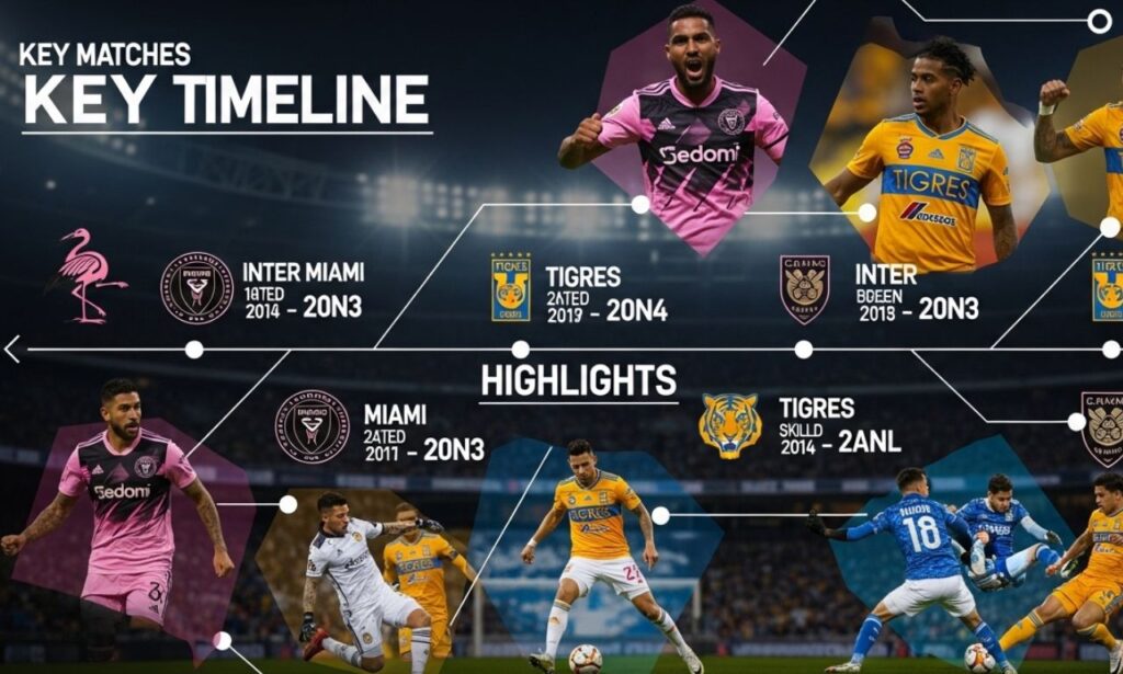 Inter Miami vs Tigres UANL timeline