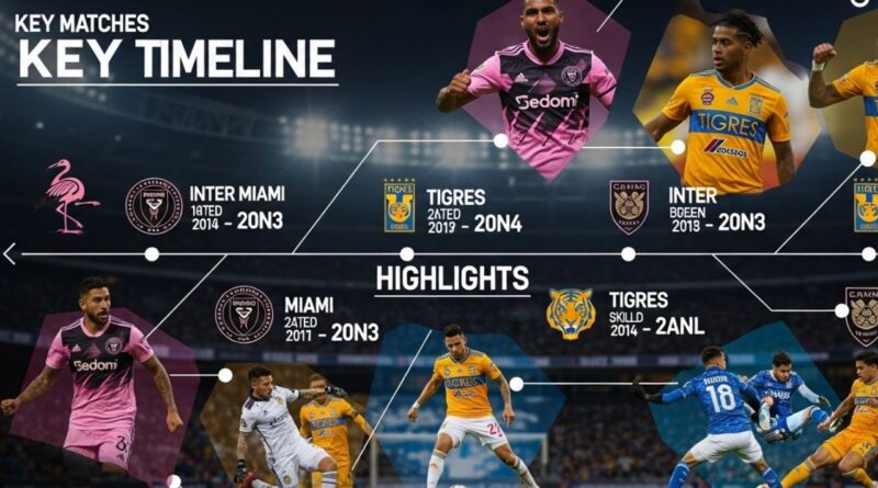 Inter Miami vs Tigres UANL timeline