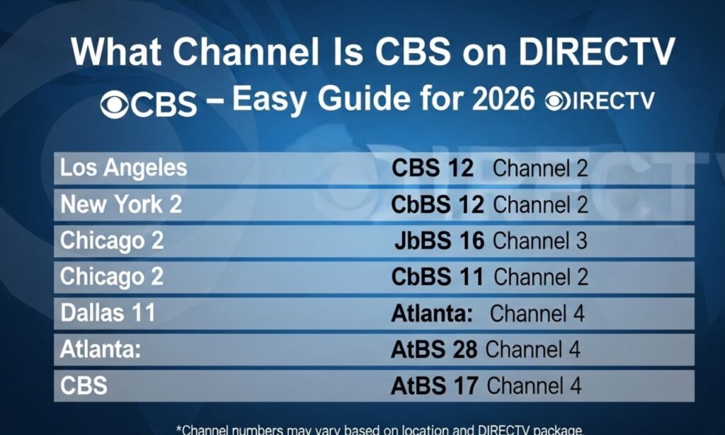 What Channel Is CBS on DIRECTV