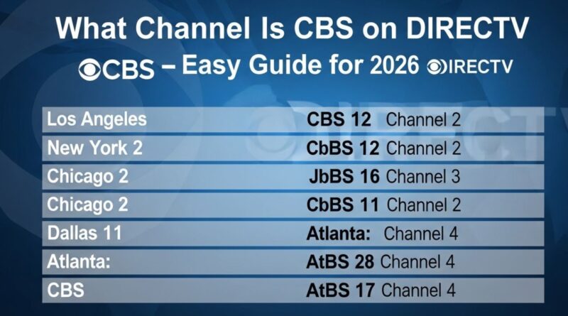 What Channel Is CBS on DIRECTV