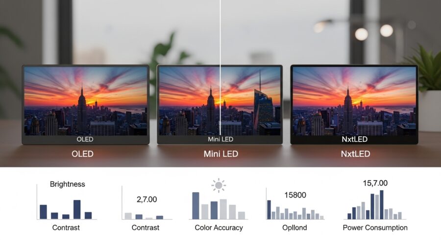 OLED vs Mini LED vs NxtLED: Which Portable Monitor Technology Is Better ...