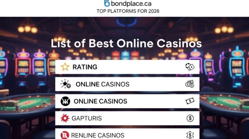 List of Best Online Casinos bondplace.ca
