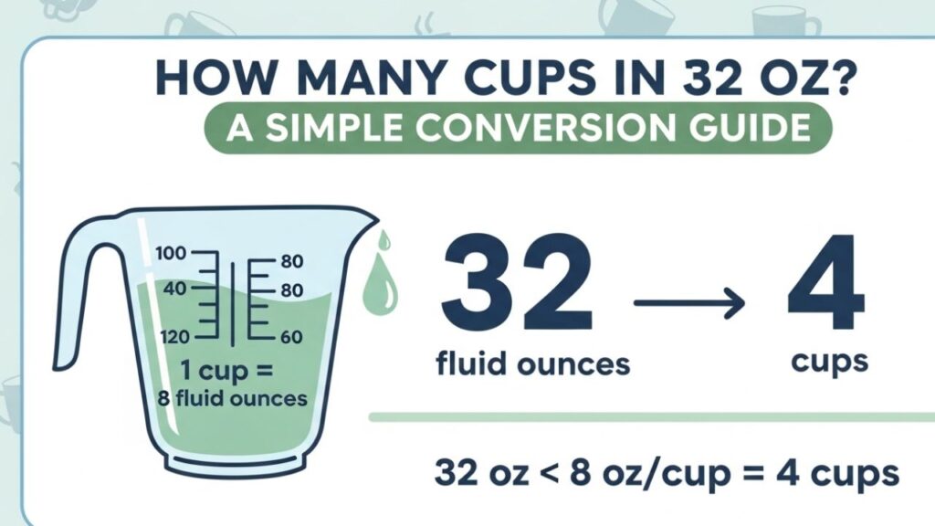 How Many Cups in 32 oz