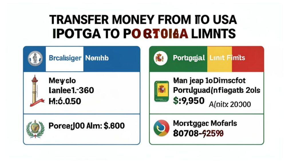 Transfer Money From USA to Portugal Limits
